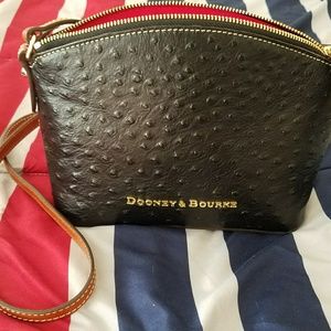 Dooney & Bourke Black Ostrich Ruby Crossbody